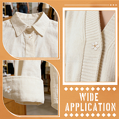 6 Stück Manschettenknöpfe aus Blumenlegierung mit Strassen&nbsp;BUTT-ME0001-56