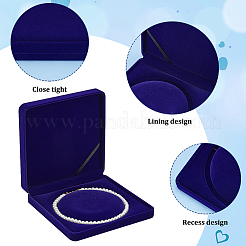 Geschenkboxen zur Aufbewahrung von Samtperlenketten&nbsp;CON-WH0086-128B