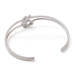 Messing-Armreife mit Knoten-Wickeldraht&nbsp;BJEW-D039-38P