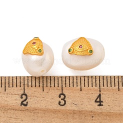 Ovale natürliche Süßwasserperlen&nbsp;PEAR-K009-04G