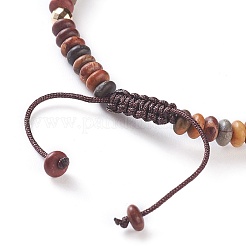 Bracelets en perles tressées en jaspe polychrome naturel/pierre de picasso/jaspe de picasso&nbsp;BJEW-O175-C10