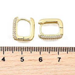 Messing Micro Pave klare Zirkonia Creolen&nbsp;EJEW-Z121-10G