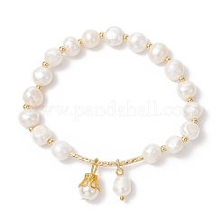 Charm-Armbänder aus natürlichen Süßwasser-Zuchtperlen für Damen&nbsp;BJEW-JB11954