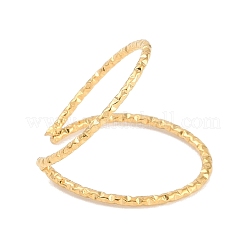 Bague ouverte en acier inoxydable 304 avec placage ionique (IP) pour femme&nbsp;RJEW-C097-02G