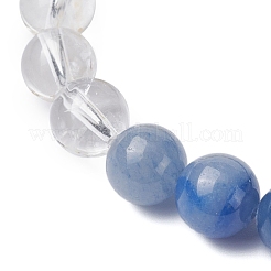 Bracelets extensibles en perles de pierres précieuses naturelles rondes mélangées pour femmes&nbsp;BJEW-TA00562
