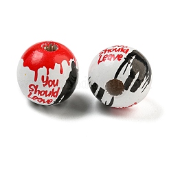 Perline europee in legno serie Halloween&nbsp;WOOD-U002-01C