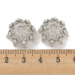 Cappucci con micro pavimentazioni in ottone placcato a cremagliera con perline di zirconi trasparenti&nbsp;KKB-L215-045P