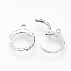 Anlaufgeschützte Ohrringbeschläge aus Edelstahl 304 mit Klappverschluss&nbsp;LS-STAS-S073-01
