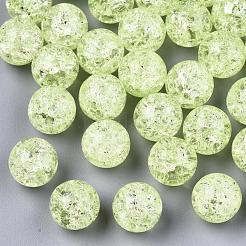 Brins de perles rondes acryliques craquelées transparentes&nbsp;CCG-R002-12mm-07