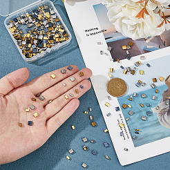 350 pièce de perles de rocaille en verre galvanisé&nbsp;SEED-DC0001-10
