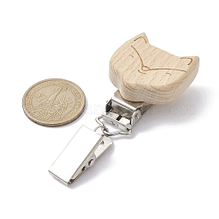 Clips para tarjetas de identificación de hierro con animales de madera.&nbsp;JEWB-BR00127-03