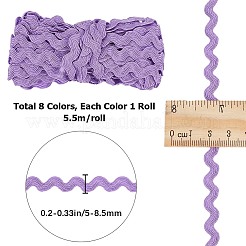 8 brin de frange ondulée en polyester bicolore&nbsp;OCOR-GF0002-41