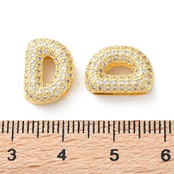 Placage en rack laiton micro pave breloques à glissière en zircone cubique&nbsp;KK-C084-34G-D