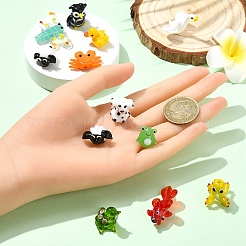 5 Stück handgefertigte Bunte Malerei-Perlen&nbsp;LAMP-YW0001-39