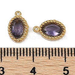 Placcatura ionica (ip) 304 acciaio inossidabile micro pavé zirconia cubica charms&nbsp;X-STAS-K256-19G