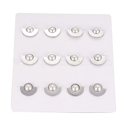 Orecchini a bottone in acciaio inossidabile 304&nbsp;EJEW-F234-10P