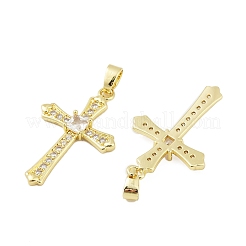 Messing micro pave klare zirkonia anhänger&nbsp;KK-L235-01B-G