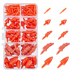Nasenplastikfund für DIY Scrapbooking Handwerk, Schneemann Zubehör, orange rot, 130x68x22 mm