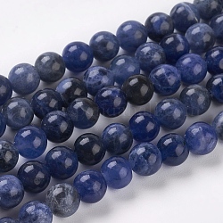 Chapelets de perles en sodalite naturelle, Grand-un, ronde, 6mm, Trou: 0.8mm