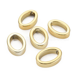 Uv planchas de acrílico anillos de enlace, anillo ovalado, oro, 29x20.5x7mm, diámetro interior: 12.5x21 mm