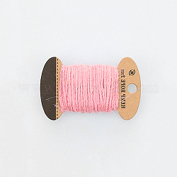 ジュートコード  ジュートストリング  ジュートより糸  3プライ  ジュエリー作りのための  ピンク  2mm  約10.93ヤード（10m）/ボード