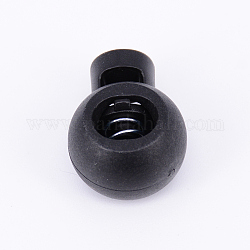 Federbandschlösser aus Kunststoff, 1 Loch, Schwarz, 22.5x18x12.5 mm, Bohrung: 6x6 mm