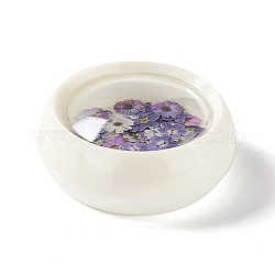 Relleno de material de resina epoxi de cristal diy, lentejuelas de arte de uñas de flores, para hacer manualidades, con caja de plástico desechable, Violeta Azul, 5~7x5~7x0.1mm