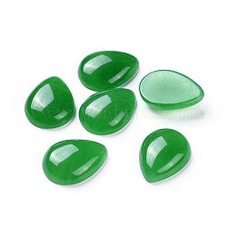 Natural White Jade Cabochons, Dyed, Teardrop, 16x12mm