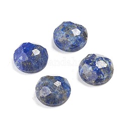 Naturales lapis lazuli cabochons, medio redondo / cúpula, facetados, 7~8x3.5mm