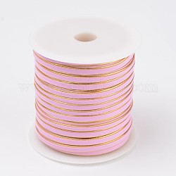 Flach pu Lederband, rosa, 6x1 mm, ungefähr 50 Yards / Rolle (150 Fuß / Rolle)