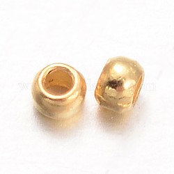 Unterlegscheibe Messing Crimpperlen, golden, 1.5 mm, Bohrung: 0.5 mm