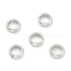 304 connettore a collegamento rapido in acciaio inossidabile, anello, colore acciaio inossidabile, 6x2mm, diametro interno: 4mm