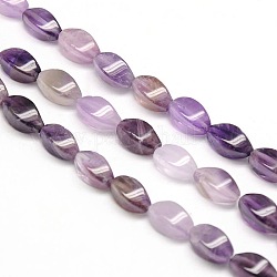 Natural Twist Amethyst Beads Strands, 12x6x6mm, Hole: 1mm, about 33pcs/strand, 15.74 inch