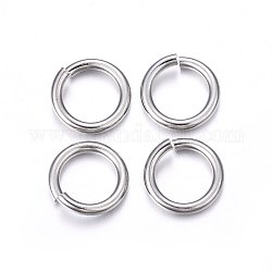 304 Stainless Steel Jump Rings, Open Jump Rings, Stainless Steel Color, 13 Gauge, 12x1.8mm, Inner Diameter: 8mm