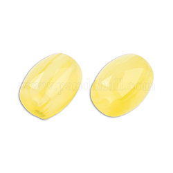 Perline di resina, giada imitato, barile, giallo, 14x12mm, Foro: 2 mm