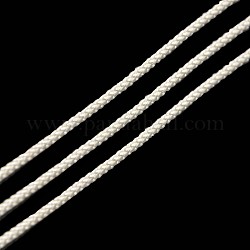 Экологически чистые окрашенные круглые нейлоновые хлопковые шнуры с нитками, белые, 1 мм, 20 ярдов / рулон