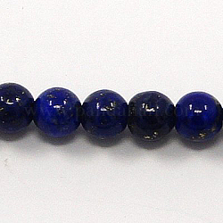 Natural Lapis Lazuli Bead Strands, Dyed, Round, 5mm, Hole: 1mm
