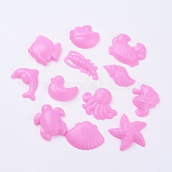 DIY Children Toys Sets, Clay Mold Tool Kits, Plasticine Educational Funny Toy, Hot Pink, 31~49x22~46x7~12mm, 12pcs/set