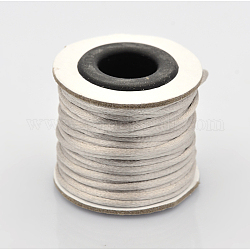 Makramee rattail chinesischer Knoten machen Kabel runden Nylon geflochten Schnur Themen, lichtgrau, 2 mm, ca. 10.93 Yard (10m)/Rolle