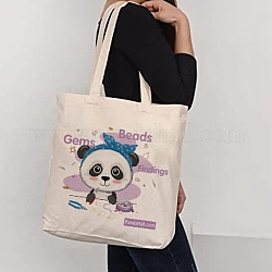 Холщовые сумки, многоразовые холщовые мешки из поликоттона, для покупок, ремесла, подарки, фиолетовые, 40x35 см
