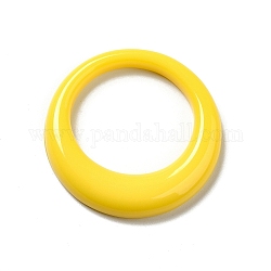 Anillo de enlace de resina, anillo redondo, amarillo, 35x5mm, diámetro interior: 24 mm