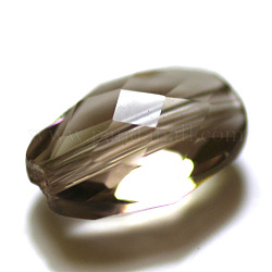 Imitation Austrian Crystal Beads, Grade AAA, Faceted, Oval, BurlyWood, 9.5x6x4.5mm, Hole: 0.7~0.9mm