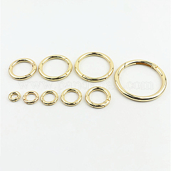 Anelli di chiusura a molla in lega, per la decorazione di ornamenti da borsetta, anello, oro chiaro, 34.6x4.8mm, Foro: 25 mm