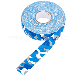 Gorgecraft 1 rouleau de ruban de masquage bockey, ruban adhésif polyester texturé, pour l'emballage bockey, bleu, 91~100.5x24.5~25mm