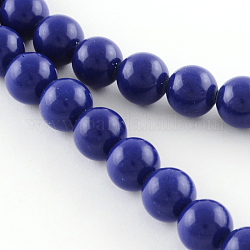 Dyed Synthetical Gemstone Round Bead Strands, Midnight Blue, 12mm, Hole: 1mm, about 33pcs/strand, 15.5 inch