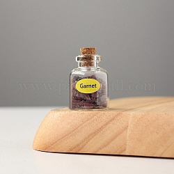 Mini set di bottiglie di patatine di granato naturale, pietre wicca reiki, per la terapia di meditazione di riequilibrio energetico, 31~35mm