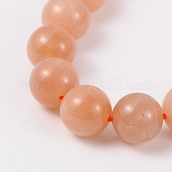 Chapelets de perles de sunstone naturelle naturelles, ronde, 6mm, Trou: 1mm, Environ 68 pcs/chapelet, 16 pouce