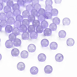 Abalorios de acrílico transparentes, ningún agujero, redondo, púrpura medio, 3.5mm, aproximamente 17000 unidades / 500 g