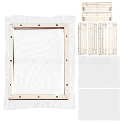 Marco de fabricación de papel ensamblado de tilo, con una gasa, Rectángulo, PapayaWhip, 250x190mm