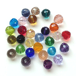 Perles d'imitation cristal autrichien, grade AAA, facette, larme, couleur mixte, 10mm, Trou: 0.9~1mm